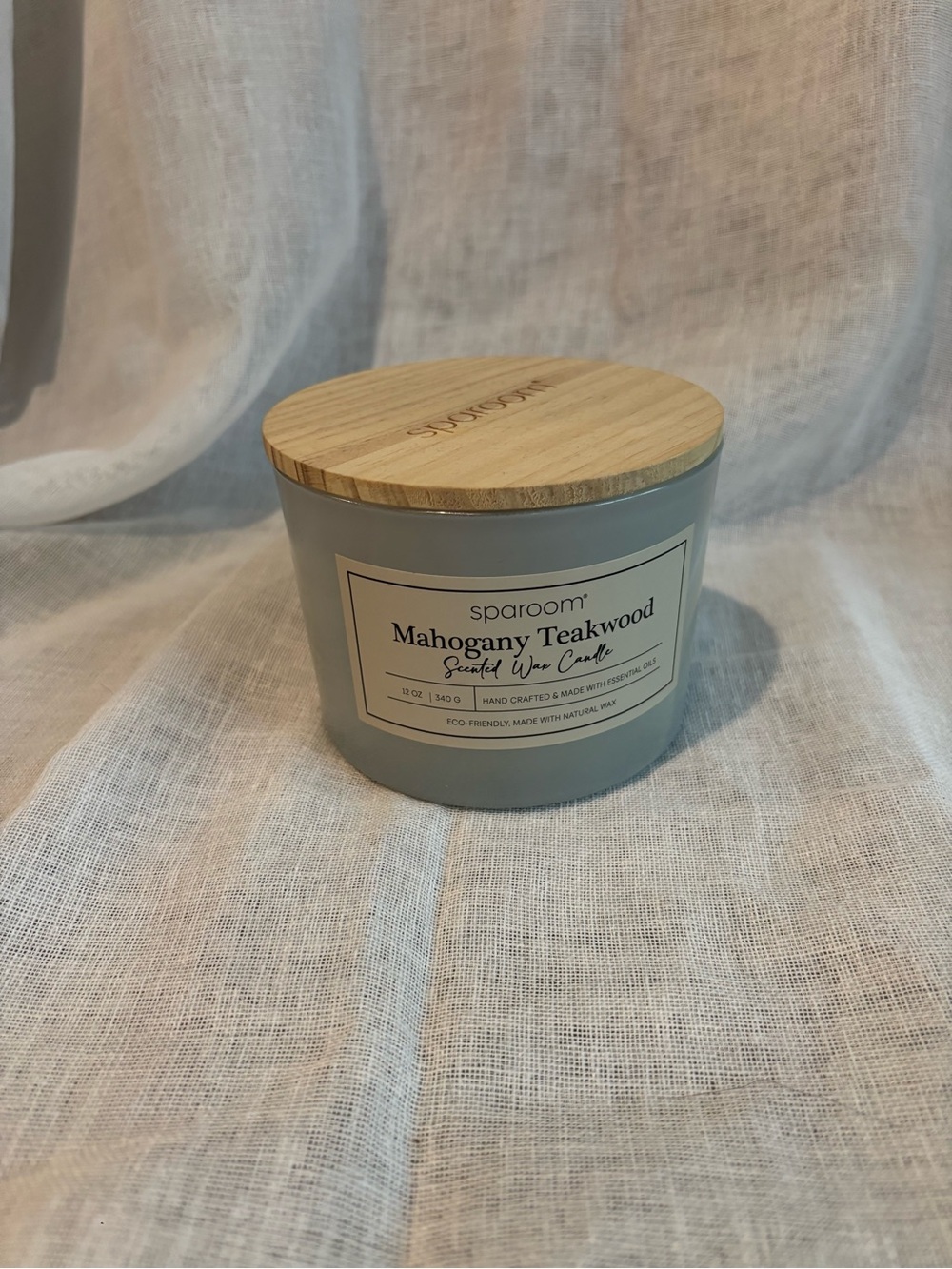 Sparoom Mahogany Teakwood Scented Candle - Light Gray - New